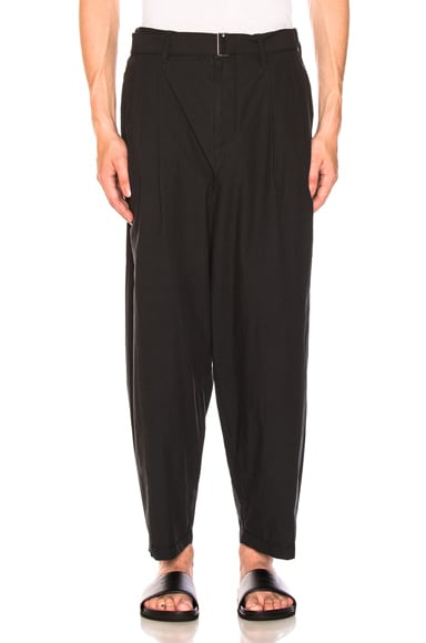 Relaxed Pleated Trousers with Belt