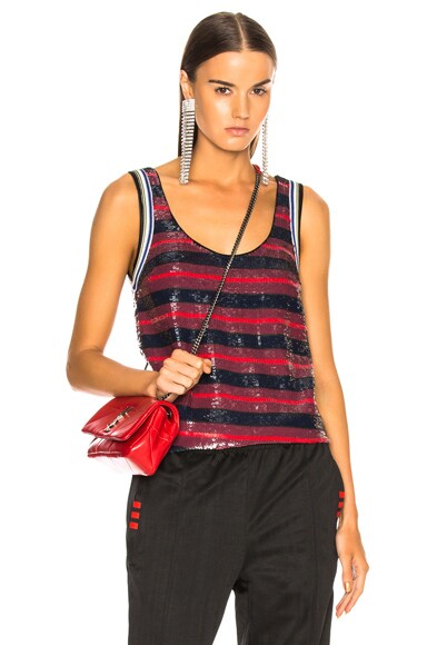 Striped Sequin Top