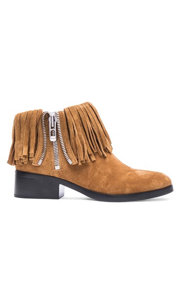 Alexa Fringe Suede Ankle Booties