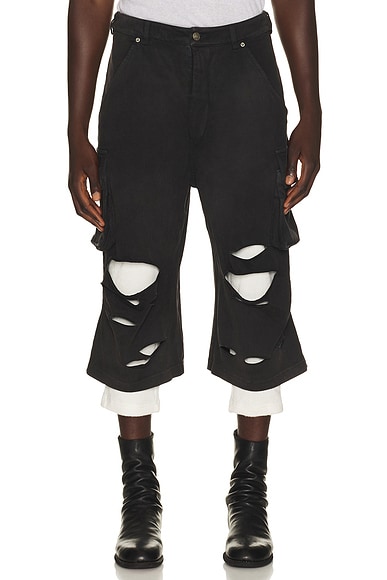 Ripped Bermuda Shorts