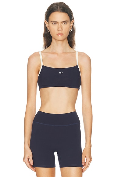 437 The Micro Bra in Navy & Cream