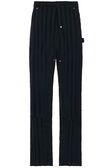 Shop 4sdesigns Utility Pant In Navy