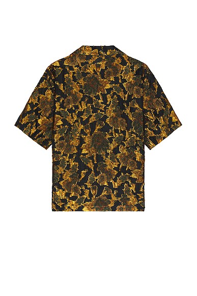 Shop 4sdesigns Reversible Camp Shirt In Yellow & Black