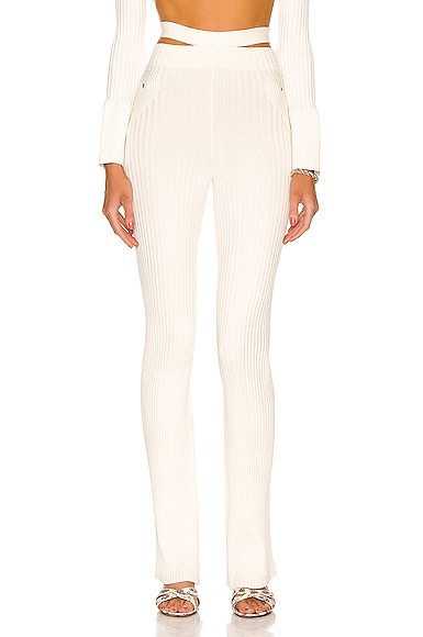 Ribbed Knit Flare Pant