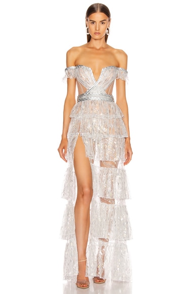 French Lace Layered Gown
