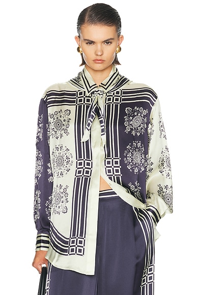 Banderra Scarf Silk Shirt