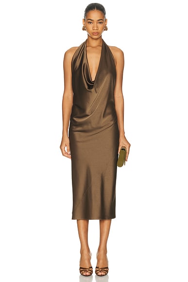 Draped Halter Dress