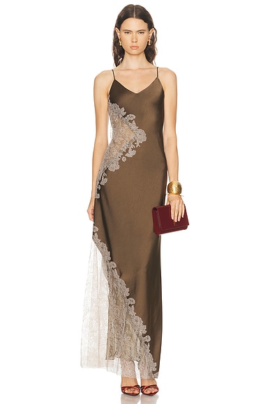 Amal Gown With Lace Combo