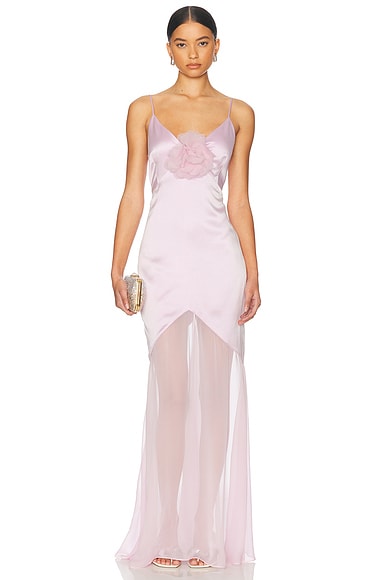 Bias Gown With Flower