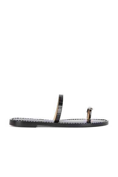 Saint Laurent Gia Ankle Sandals in Black | FWRD