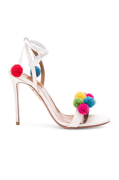 Aquazzura pom pom heels store