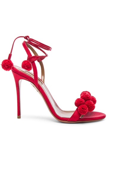 Aquazzura pom pom shoes shop