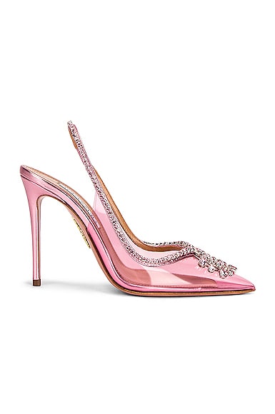 Aquazzura Seduction Pumps Verfraaid Met Kristallen in het Roze Dames Schoenen voor voor Laarzen 
