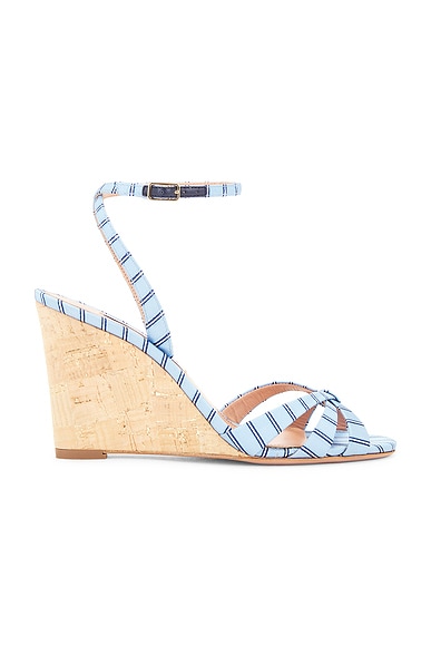 Aquazzura Tati 85 Wedge in Light Blue