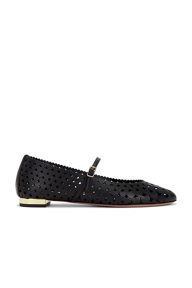 Aquazzura Amourose Ballet Flat in Black