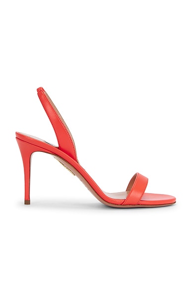 Aquazzura So Nude 85 Sandal in Tomato