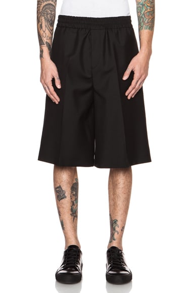Acne Studios Ryder Wool-Blend Bermuda Short in Black | FWRD