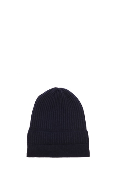 Acne Studios Miles Beanie in Navy | FWRD