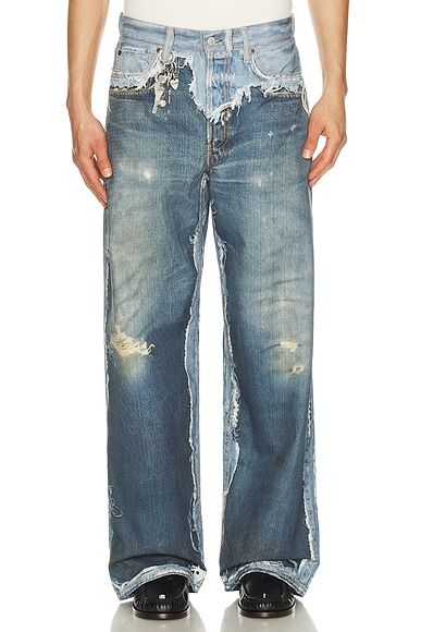 Acne Studios 1981 Skeleton Jean in Mid Blue