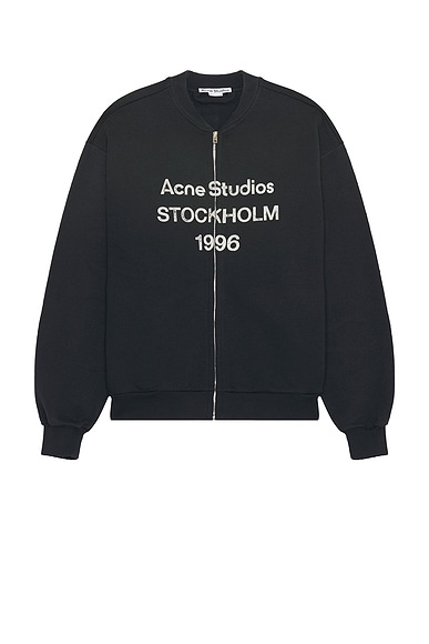 Acne Studios University Zip Up in Black