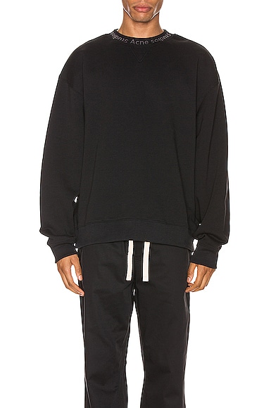 Acne Studios Flogho Sweatshirt in Black FWRD