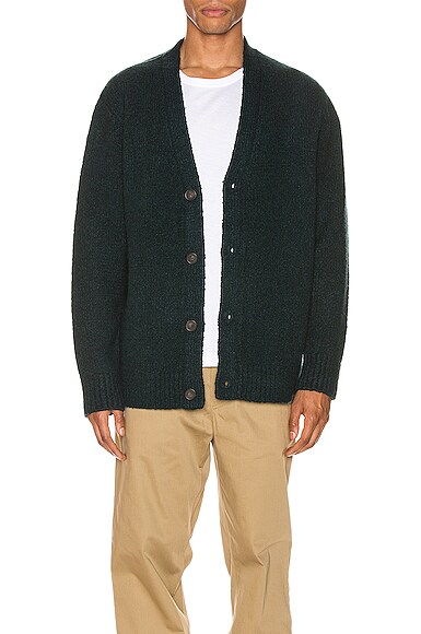 acne studios green cardigan