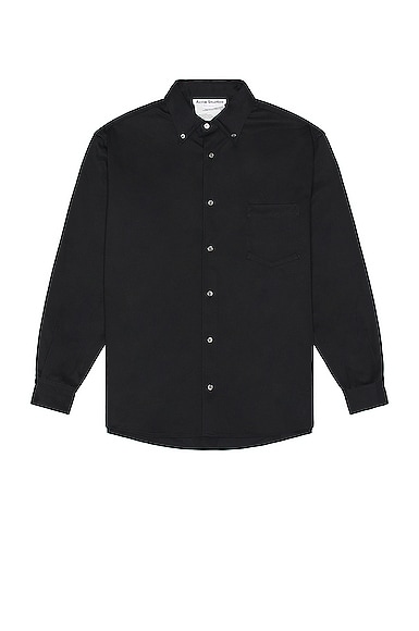 Acne Studios Odrox Cotton Twill Overshirt in Black