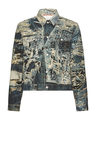 Torn Scribble Denim Jacket