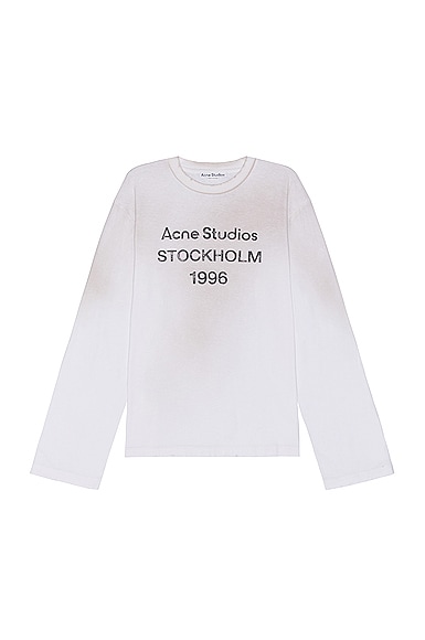 Acne Studios Edden U 1996 T-shirt in Dusty White