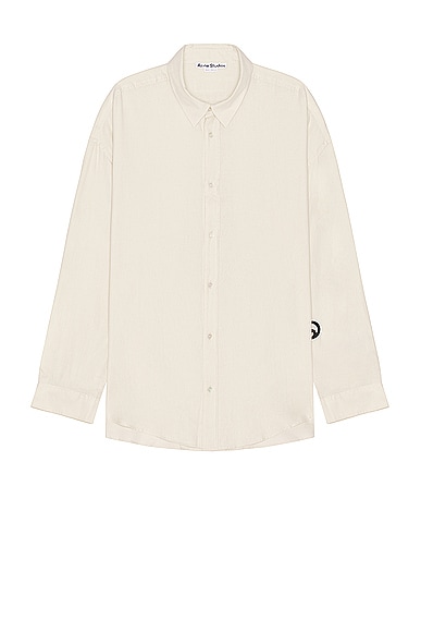Acne Studios Long Sleeve Shirt in Off White