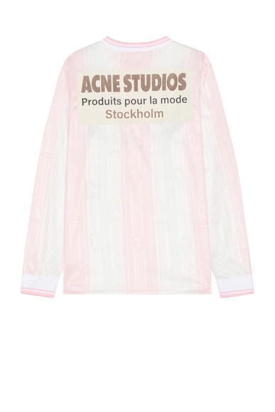 Shop Acne Studios Jersey In Pink & White
