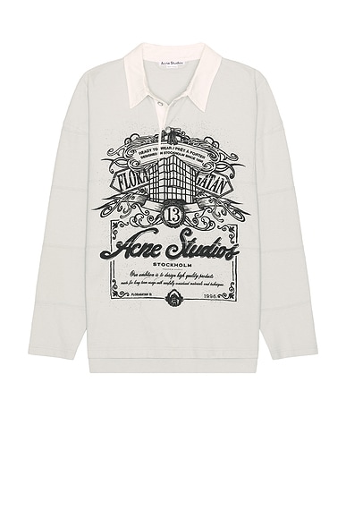 Acne Studios Erber Polo in Cold Grey
