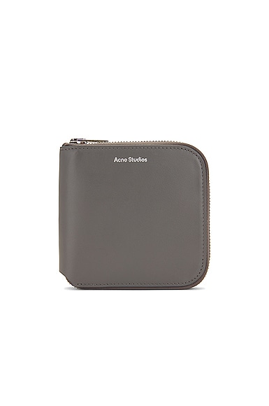 Acne Studios Leather Card Holder in Grey