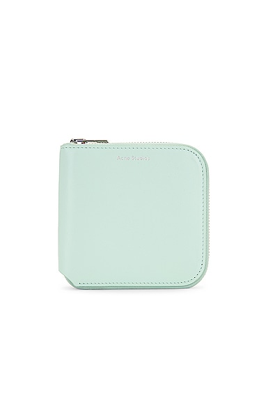 Acne Studios Leather Card Holder in Mint