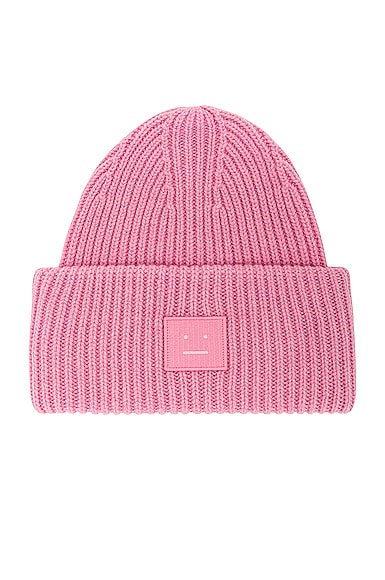 Acne Studios Face Beanie In Bubble Pink