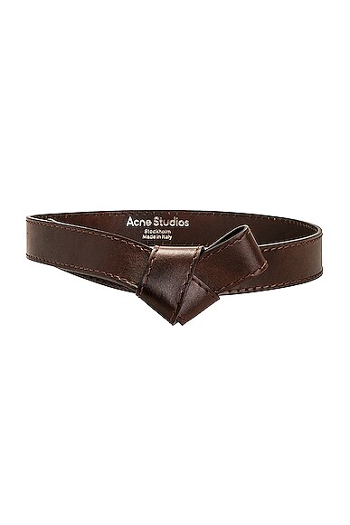 Acne Studios Standard Belt in Dark Brown | FWRD