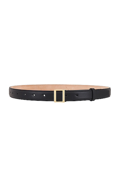 Acne Studios Leather Belt In Black & Gold