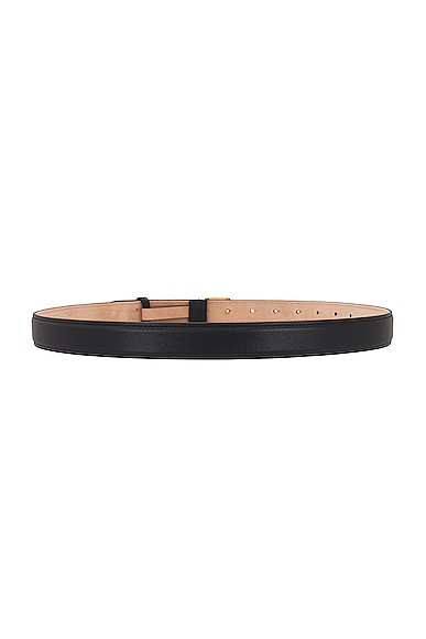 Shop Acne Studios Leather Belt In Black & Gold