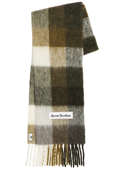 Mohair Checked Scarf