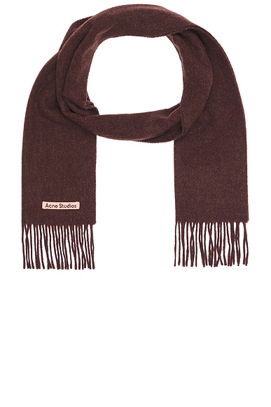 Acne Studios Canada Skinny Scarf in Brown Melange