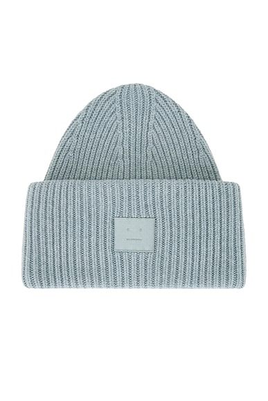Acne Studios Pansy Face Beanie in Dusty Blue