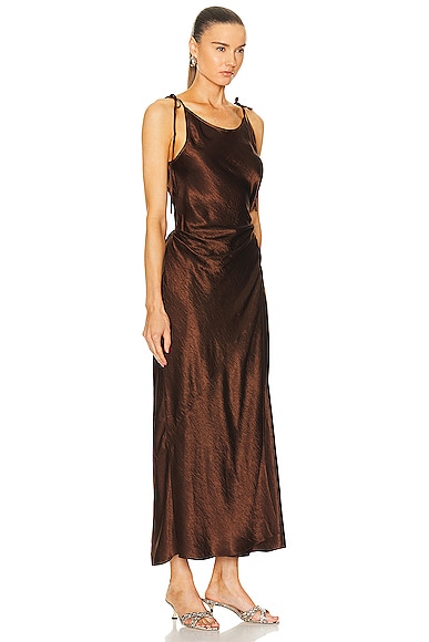 Shop Acne Studios Maxi Dress In Chocolate Brown