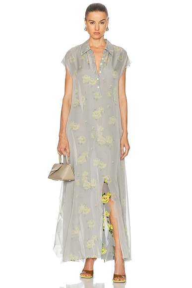 Acne Studios Dranee Dress in Yellow & Grey