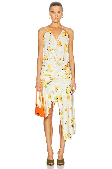 Acne Studios Dikata Dress in Orange & White