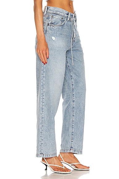 Shop Acne Studios Straight Pant In Light Blue