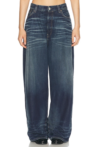 Acne Studios 2023 Broadway Super Wide Leg in Mid Blue | FWRD