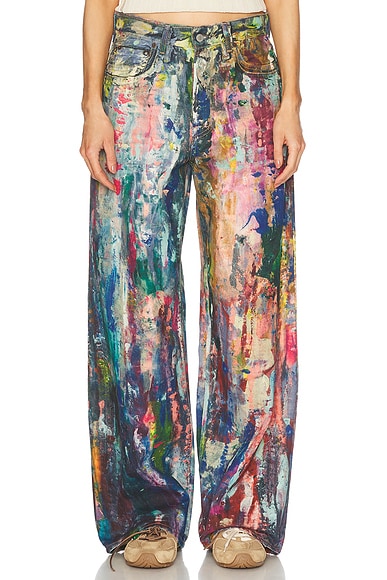 Acne Studios 1981 Wide Leg in Blue & Multi | FWRD