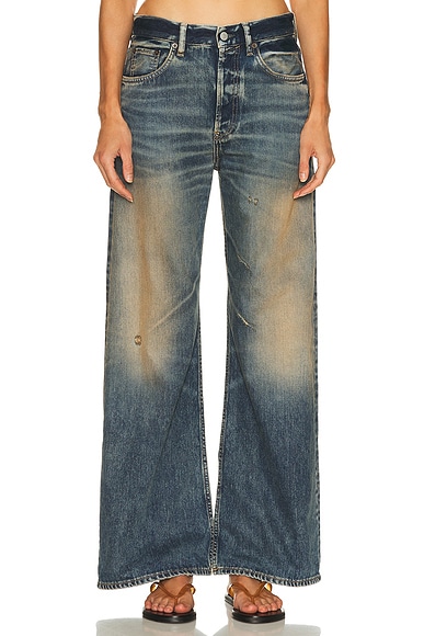 Acne Studios 2021f Rocka Wide Leg in Dark Blue