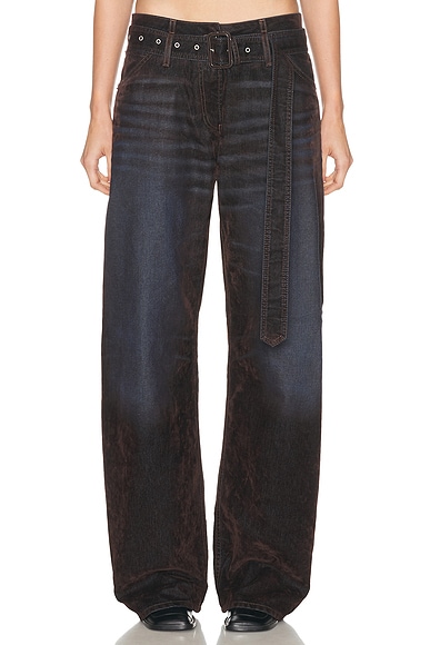 Acne Studios Page Wide Leg in Brown & Blue