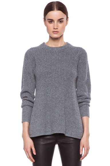 Acne Studios Dixie Wool Sweater in Grey Melange | FWRD